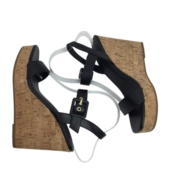 Marc Fisher Zane Womens 7.5M Open Toe Cork Wedge Platform Sandals - Picture 5 of 14